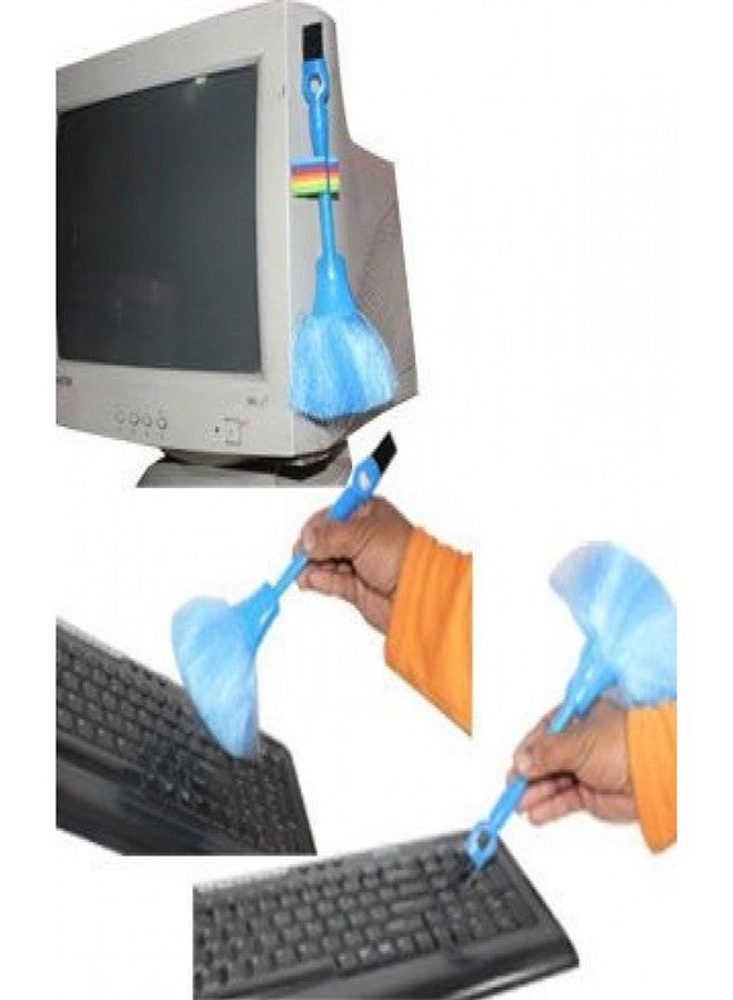 SpiderJuice® Multipurpose Double Sided Microfiber Duster with Hard Bristles Cleaning Brush for Computer Laptop Keyboard Delicate Products (Single Brush, Random Color) - Image 3